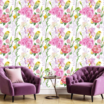 WallDaddy Wallpaper For Wall Self Adhesive Sizee (300x40)Cm Roll Wall Sticker For Home Design Canary Bird