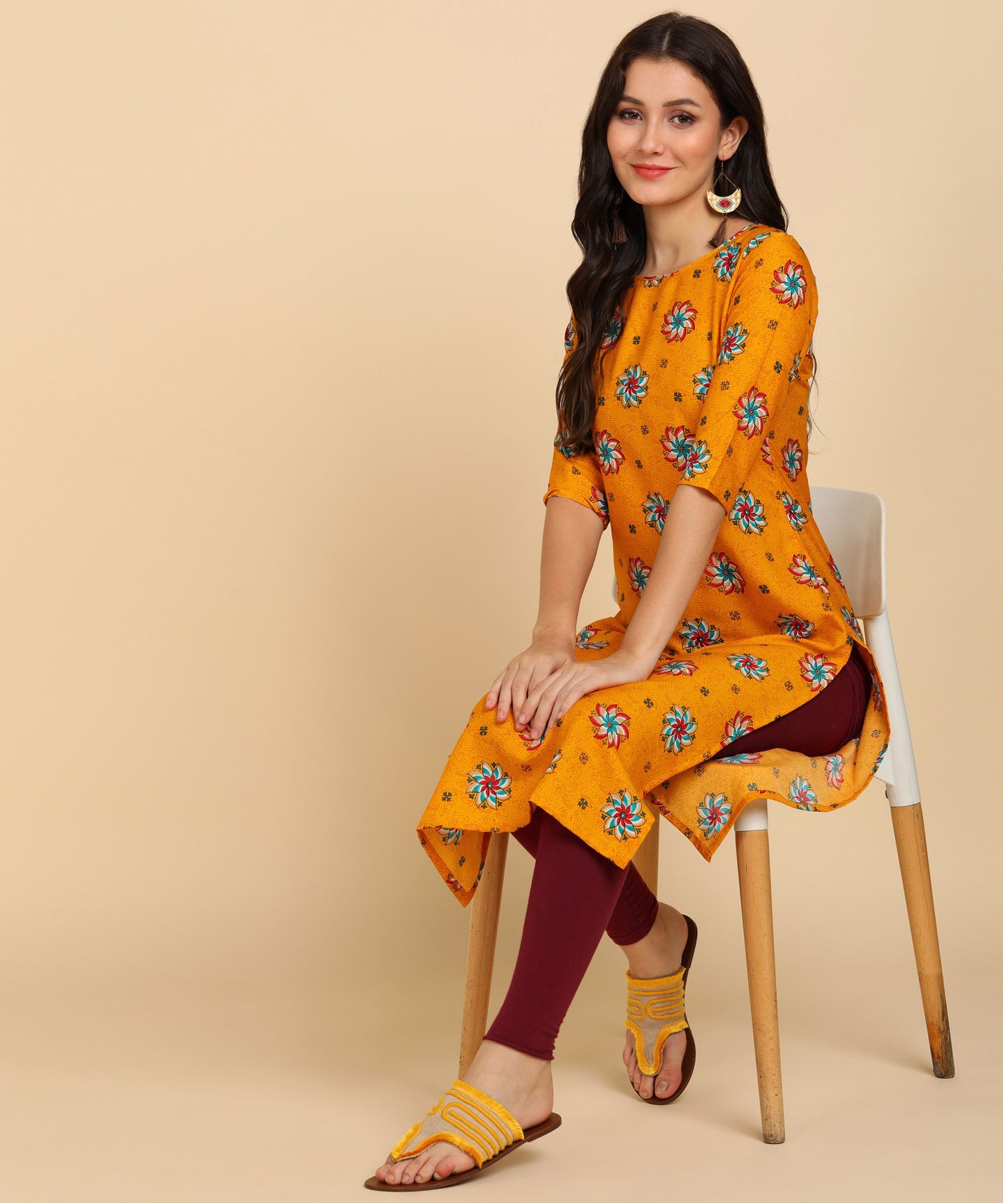 Delicate Printed American Crepe Kurti