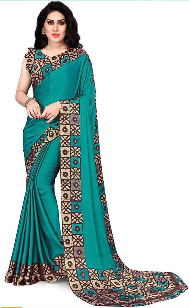 Elegant Printed Silk Saree