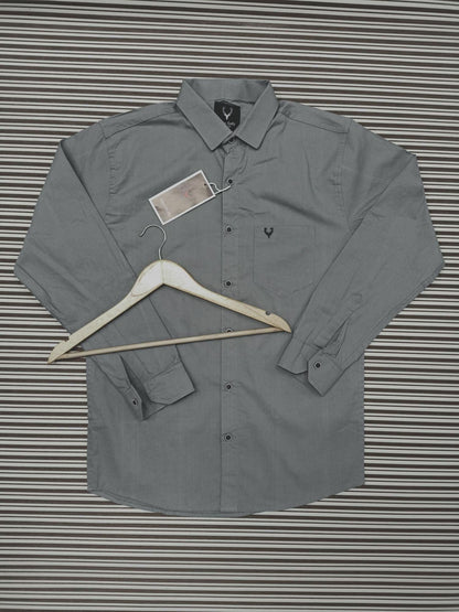 Cotton Solid Full Sleeves Slim Fit Casual Shirt