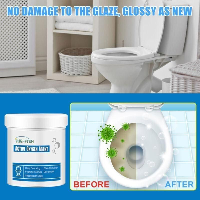 Check My Kart Toilet Active Oxygen Cleaning Agent | Cleaner Powder with super active cleaning liquid agent,| Effectively remove stubborn dirt from toilets, tubs etc ( Pack of 2)