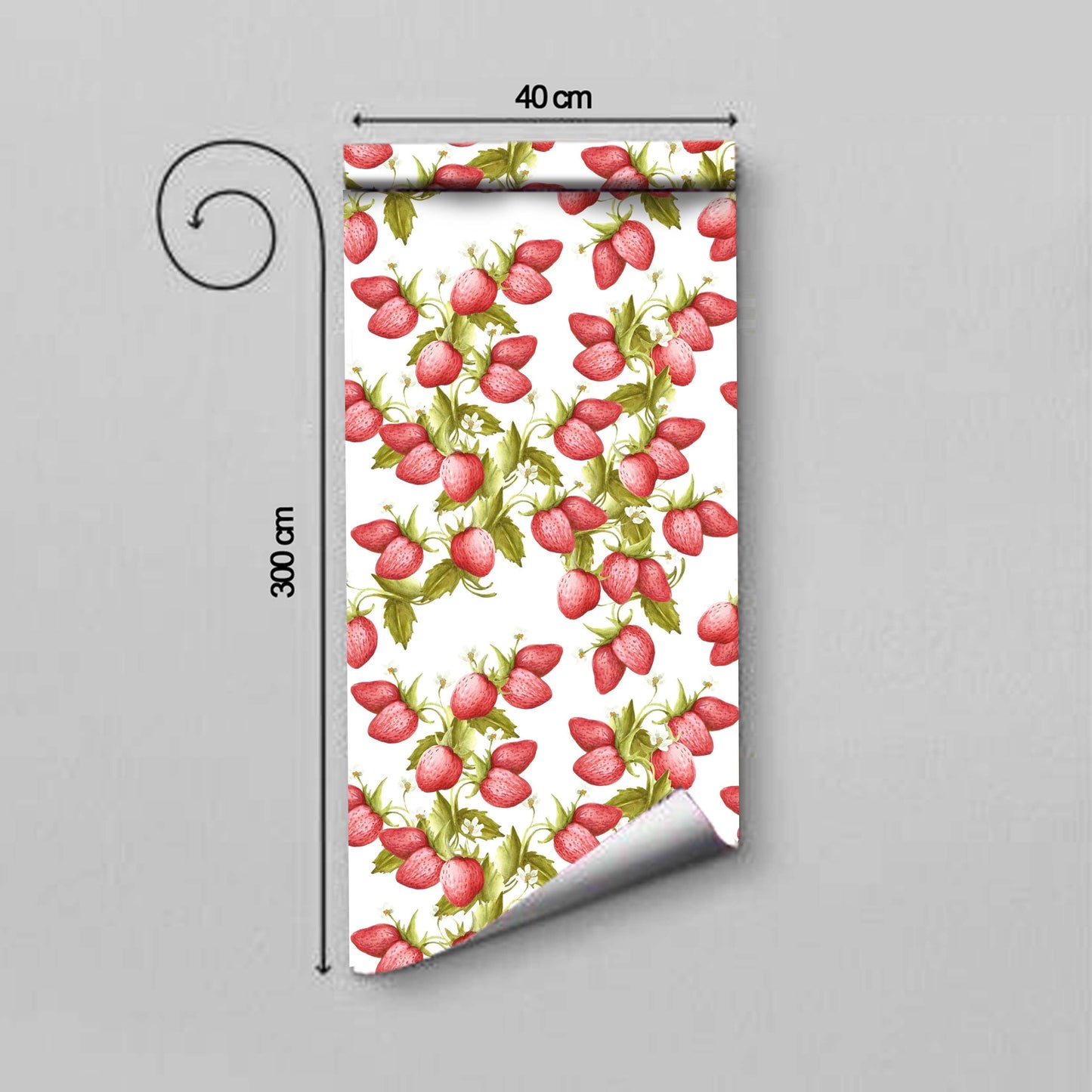 WallDaddy Wallpaper For Wall Self Adhesive Sizee (300x40)Cm Roll Wall Sticker For Home Design Strawberry Tree