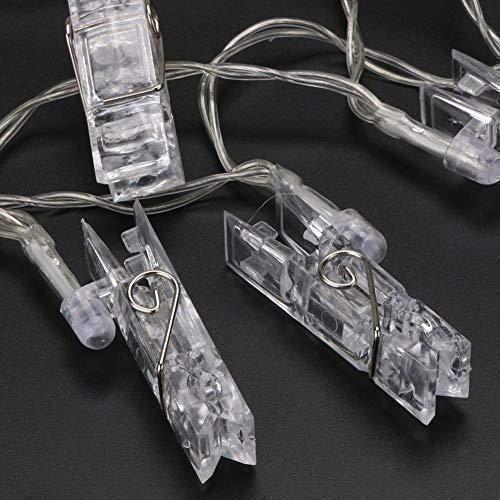 16 Photo Clip LED String Lights for Photo Hanging Birthday Festival Wedding Party for Home Patio Lawn Restaurants Home Decoration (Warm White)