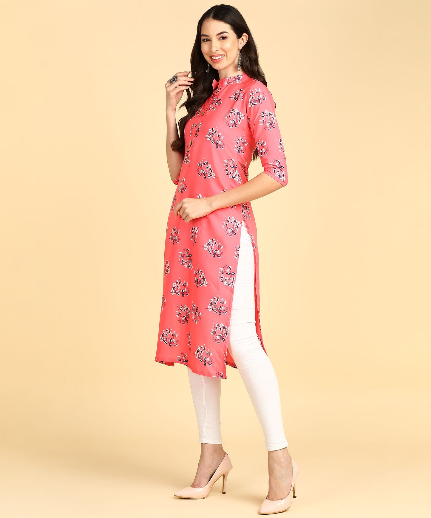 Beautiful Printed Casual Creap Kurtis