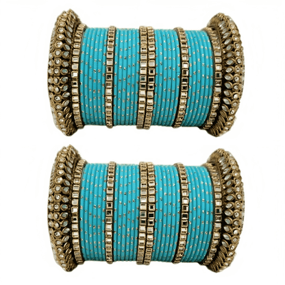 Set of 2 Traditional Partywear Oxidised Bangles Set