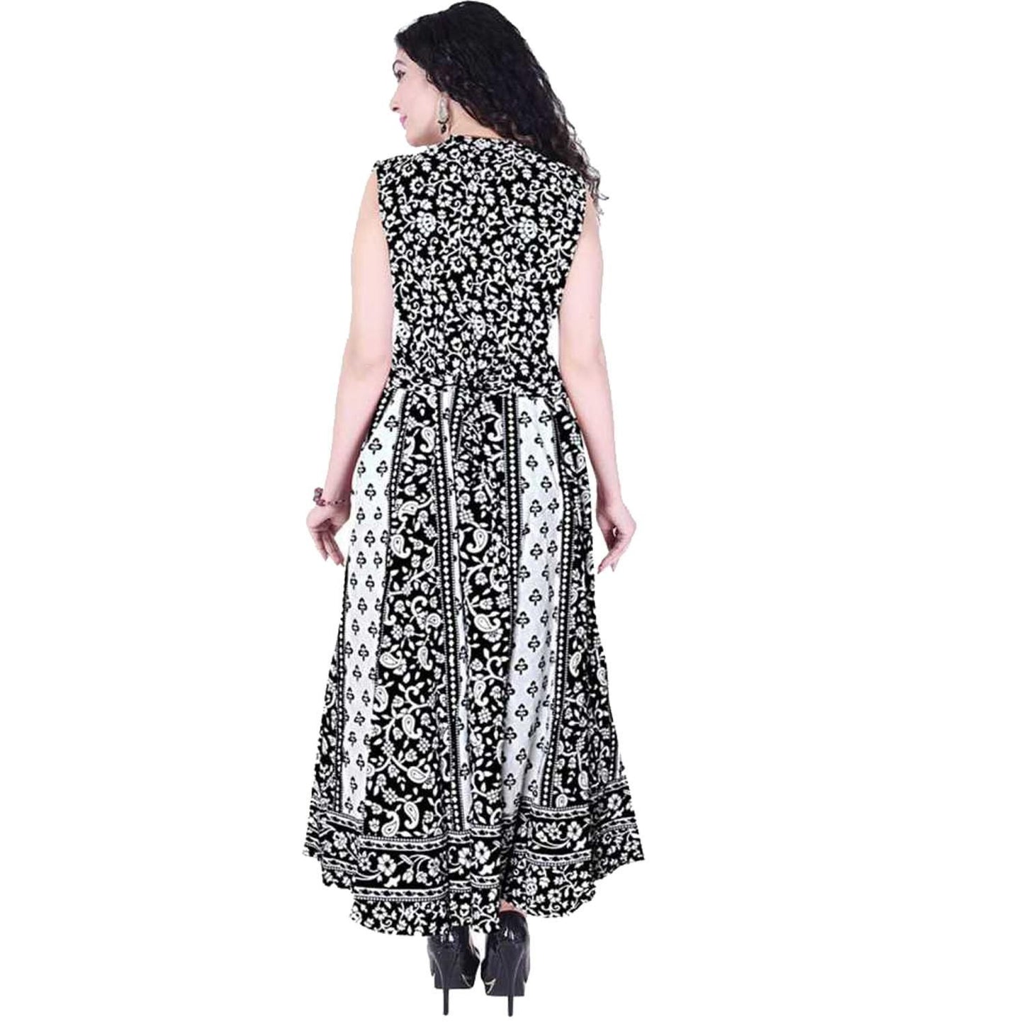 Latest Cotton Jaipuri  Printed Floor Length Kurti