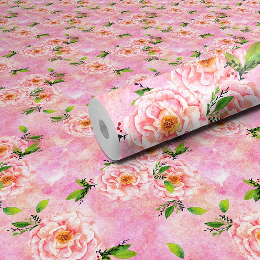 WallDaddy Wallpaper For Wall Self Adhesive Sizee (300x40)Cm Roll Wall Sticker For Home Design Romantic Rose