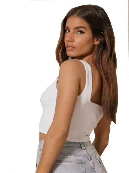 Clafoutis pack of 3 lady new design square neck crop top