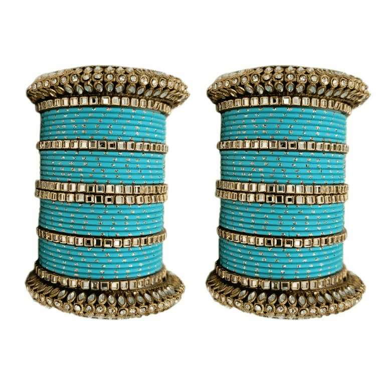 Set of 2 Traditional Partywear Oxidised Bangles Set