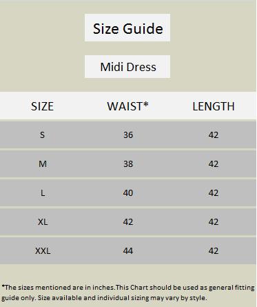 Trend Arrest Women's Polyester Stylish Midi Dress