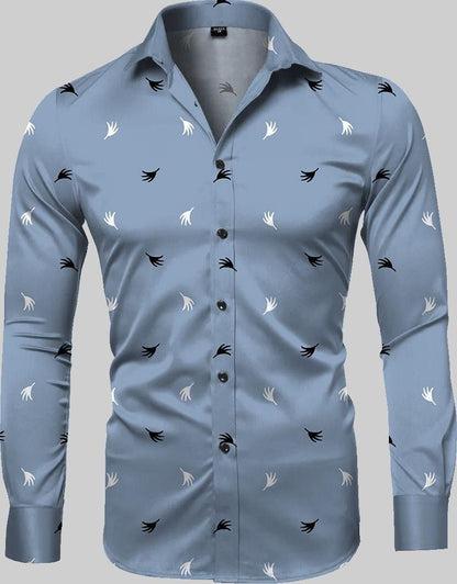 Hasini Fashion Cotton Blend Printed Full Sleeves Mens Casual Shirt