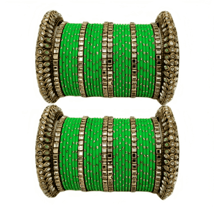 Set of 2 Traditional Partywear Oxidised Bangles Set