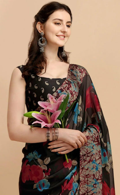 Premium Printed Silk Saree