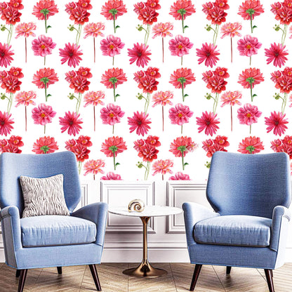 WallDaddy Wallpaper For Wall Self Adhesive Sizee (300x40)Cm Roll Wall Sticker For Home Design Daisy Flower