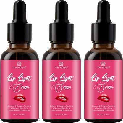 Premium Lip Light Serum Oil - For Glossy & Shiny Lips with Moisturizing Effect Combo Pack Of 3 30ml(90ml)