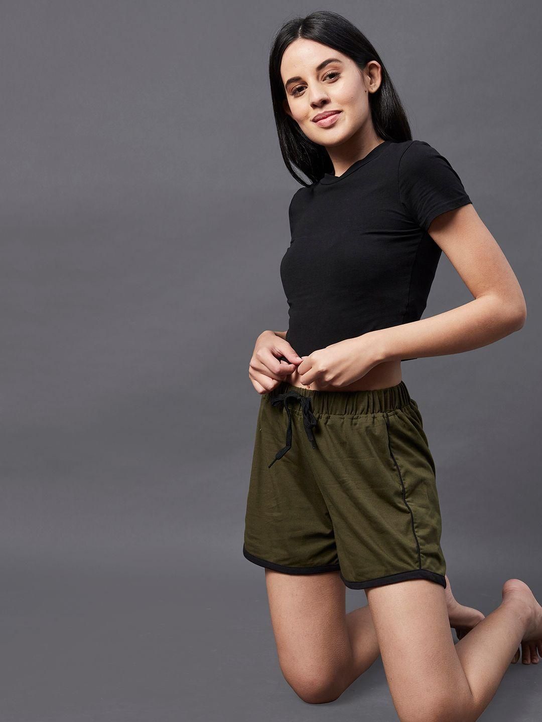 Women's Cotton Solid Shorts