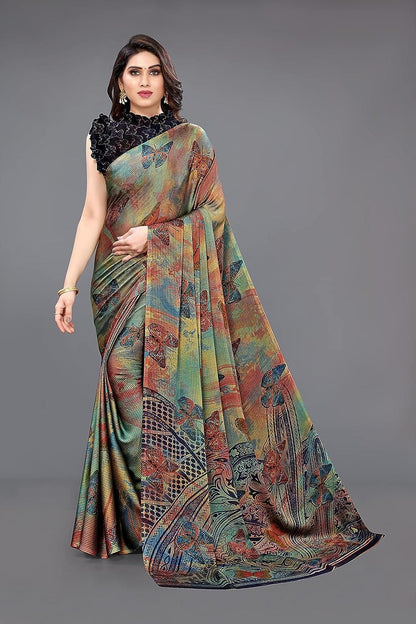 Adorable Printed Chiffon Saree