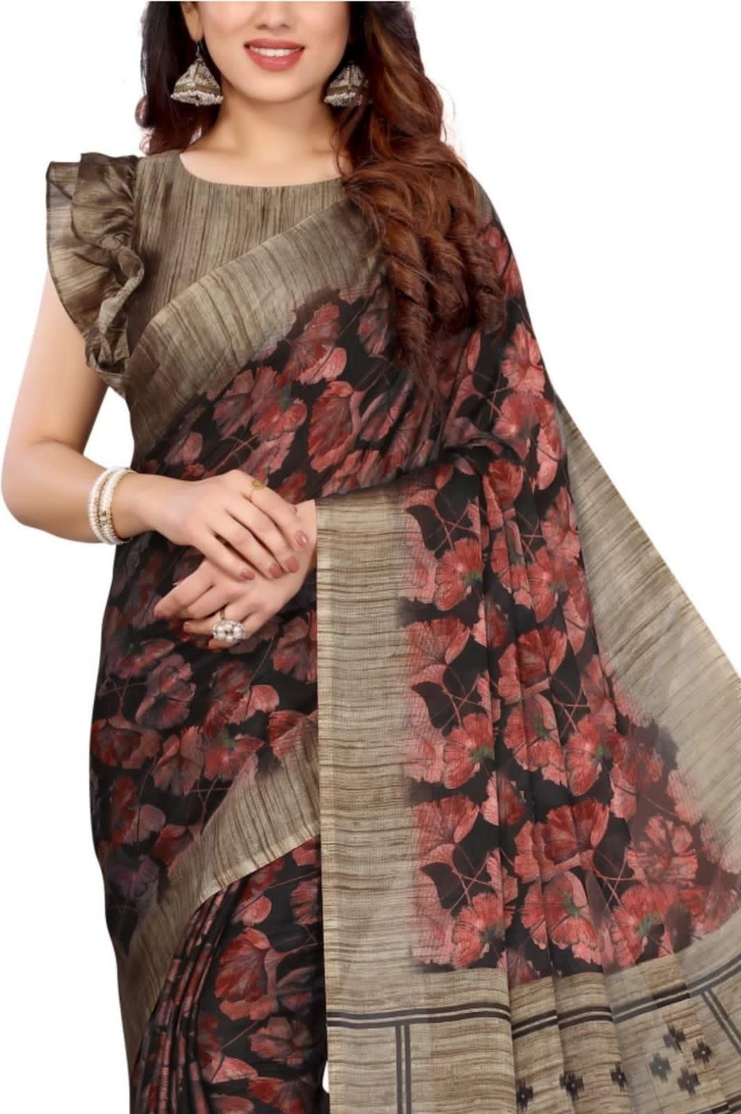 Latest Printed Silk Saree