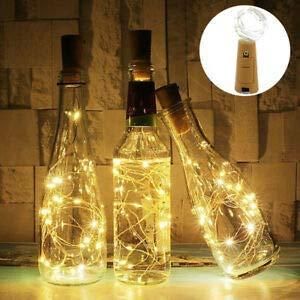 20 Led Wine Bottle Cork Copper Wire String Lights 2M Battery Operated (Warm White Pack Of 30)