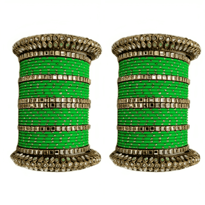 Set of 2 Traditional Partywear Oxidised Bangles Set