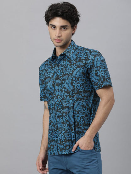 Men's Poly Cotton Printed Half Sleeves Shirt