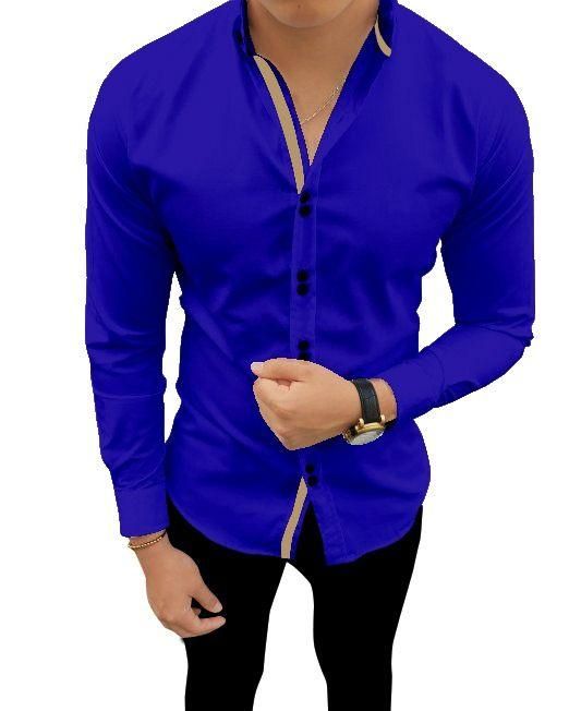 Cotton Solid Full Sleeves Slim Fit Shirt