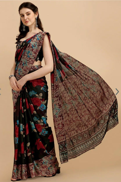 Premium Printed Silk Saree