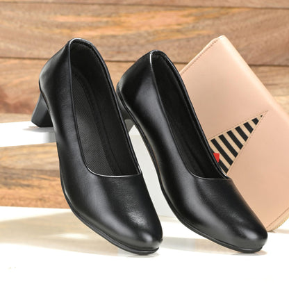 Black Leather Pointed Toe Bellies