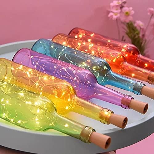 20 Led Wine Bottle Cork Copper Wire String Lights 2M Battery Operated (Warm White Pack Of 30)