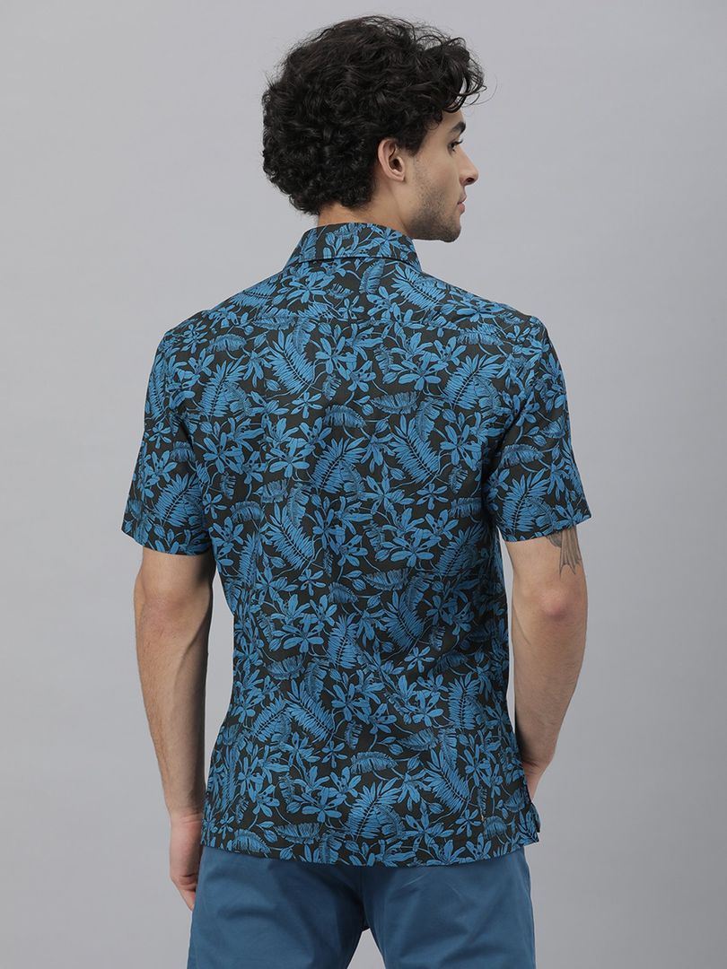 Men's Poly Cotton Printed Half Sleeves Shirt