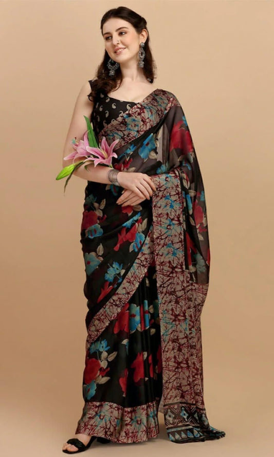 Premium Printed Silk Saree