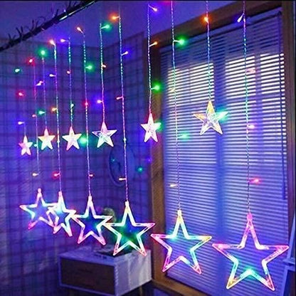 12 Stars 138 LED Curtain lights String fairy lights (Multicolor)