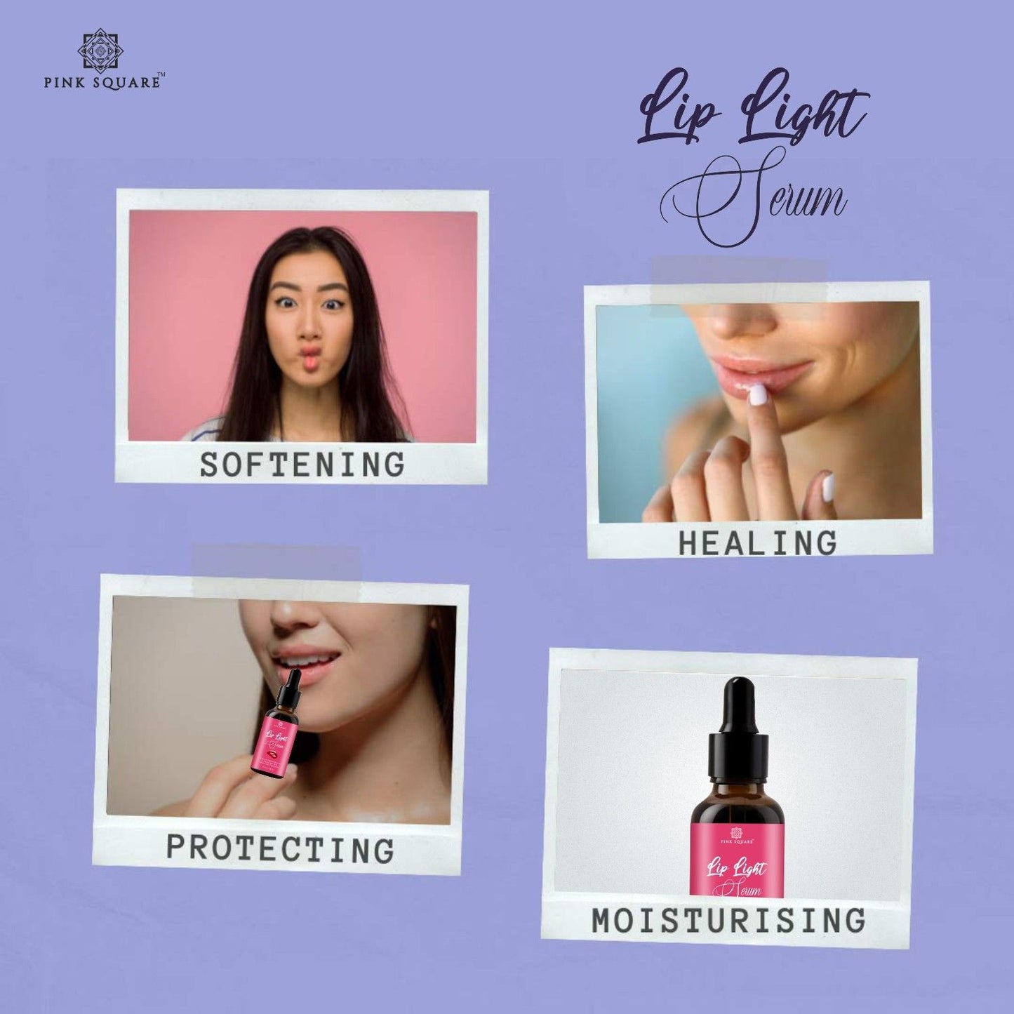 Premium Lip Light Serum Oil - For Glossy & Shiny Lips with Moisturizing Effect Combo Pack Of 3 30ml(90ml)