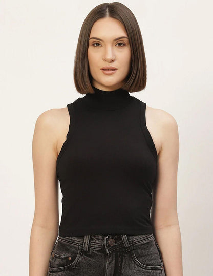 Clafoutis pack of 2 sleeveless high neck crop top