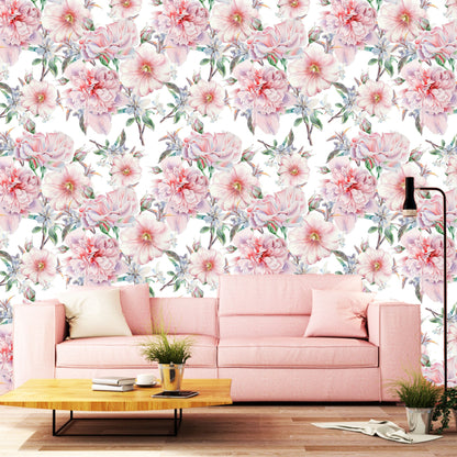 WallDaddy Wallpaper For Wall Self Adhesive Sizee (300x40)Cm Roll Wall Sticker For Home Design Light Flower