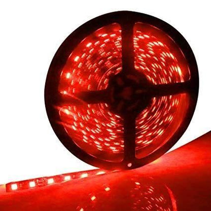 Red Color Plastic LED Strip Light for Diwali and Christmas Lighting 4 Meter With Adaptor