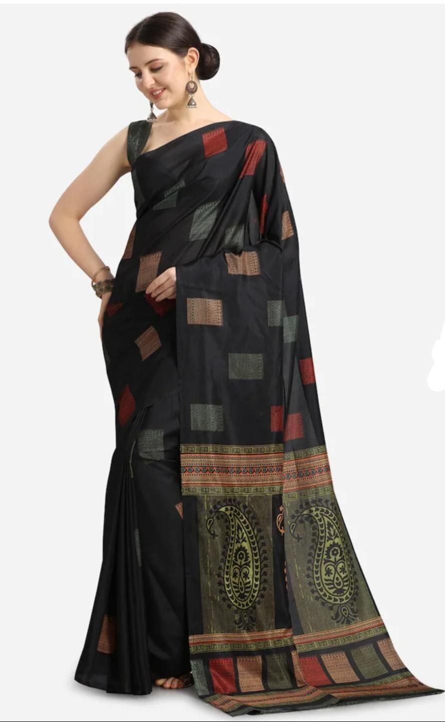 Stunning Printed Silk Saree