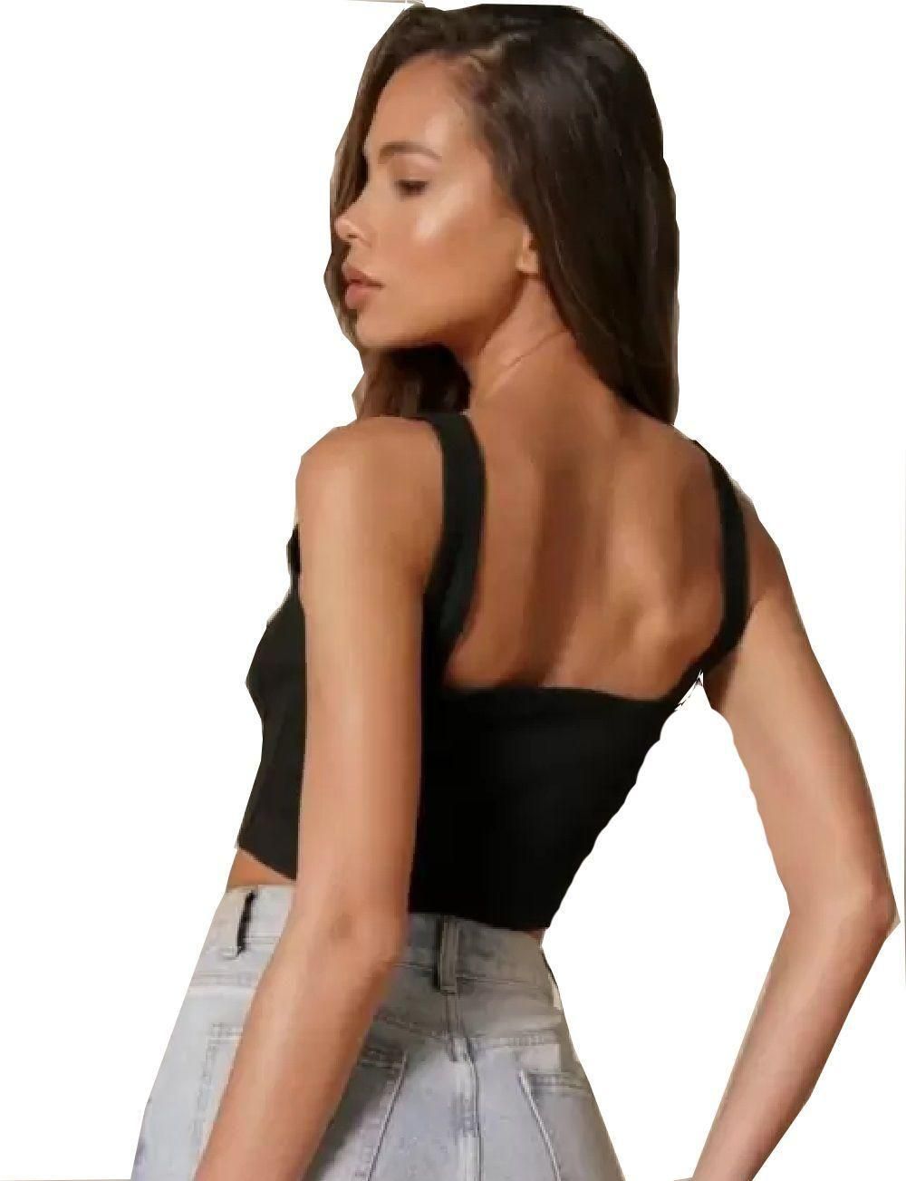 Clafoutis pack of 3 lady new design square neck crop top