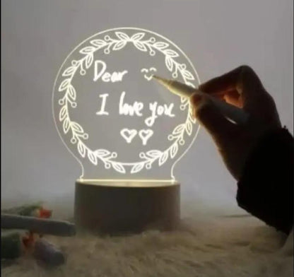 Acrylic Night Light Message Writing Board