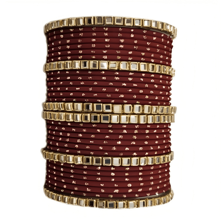 "Elegant Square Kundan Stone Brass Kada Bangles Set for Women and Girls"