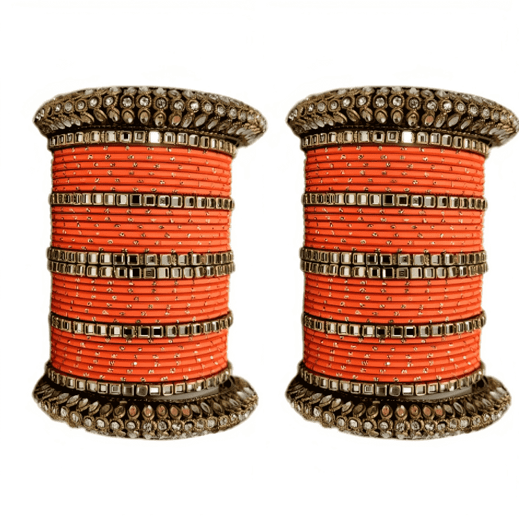 Set of 2 Traditional Partywear Oxidised Bangles Set