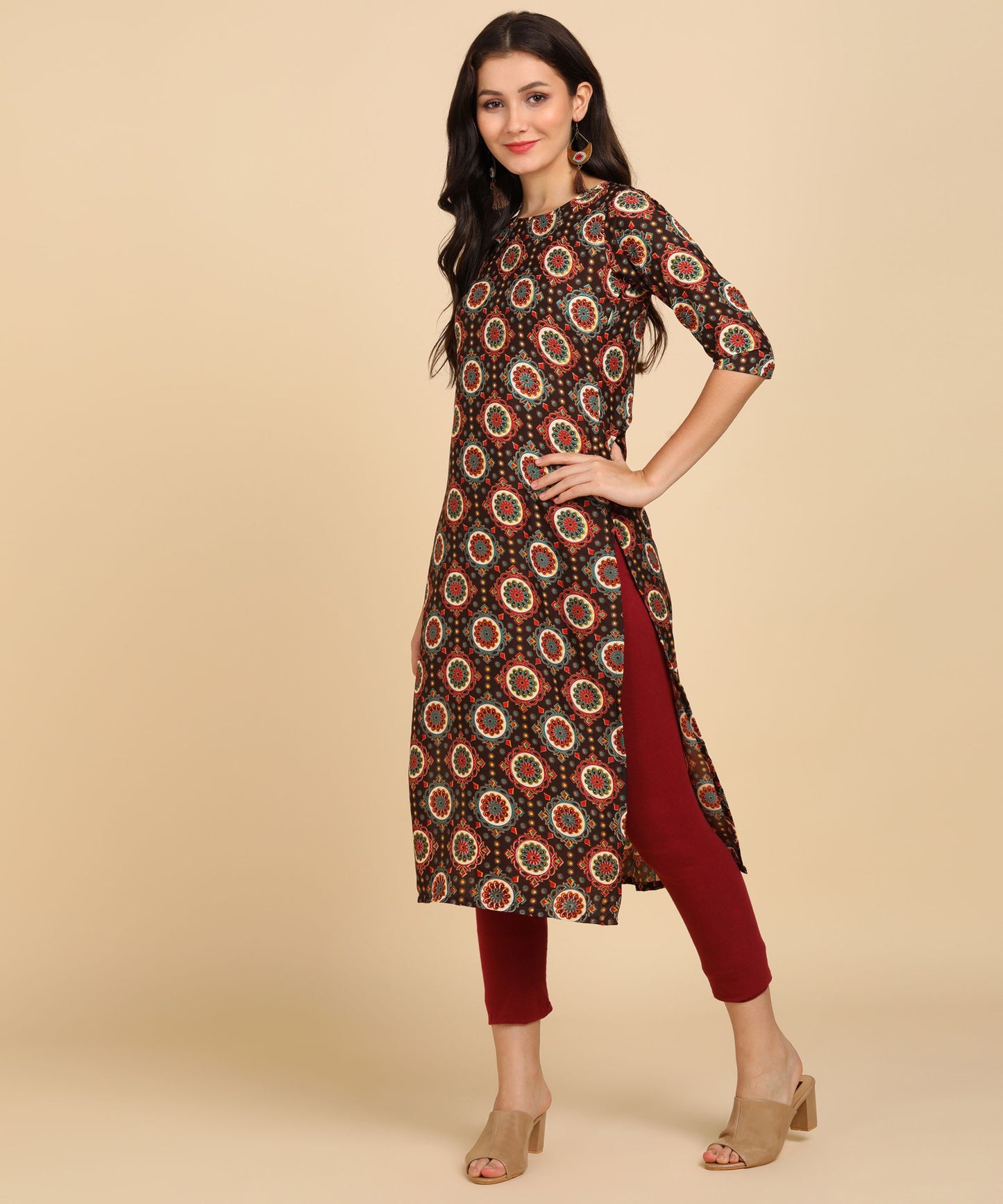 Delicate Printed American Crepe Kurti