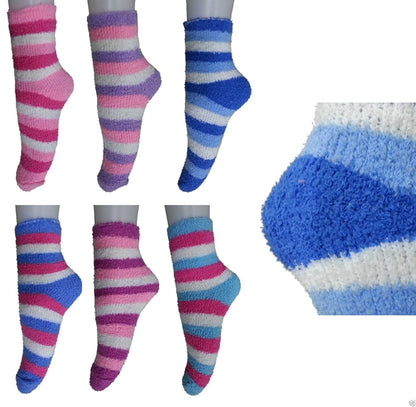 Check My Kart Women's Colorful Soft and Fuzzy Feather Winter Warm Socks without thumb (Pack of 5)