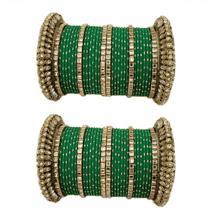 Set of 2 Traditional Partywear Oxidised Bangles Set