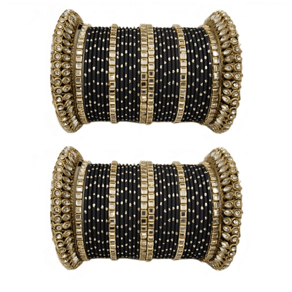 Set of 2 Traditional Partywear Oxidised Bangles Set