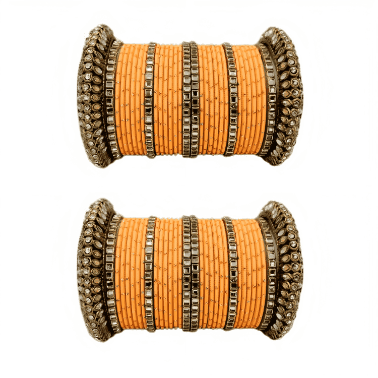 Set of 2 Traditional Partywear Oxidised Bangles Set