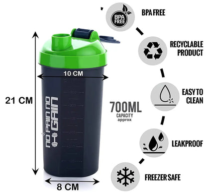 Praha Gym Sipper Protein Shaker Blender Bottle Water Bottle Protein Shaker Bottle With Mixer Ball for Unisex (1)